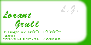 lorant grull business card